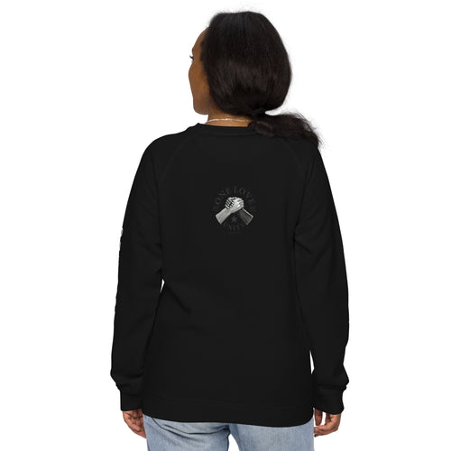 Unisex organic raglan sweatshirt