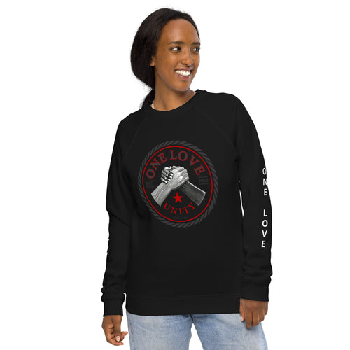 Unisex organic raglan sweatshirt