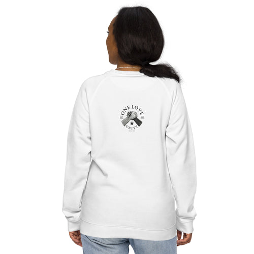 Unisex organic raglan sweatshirt