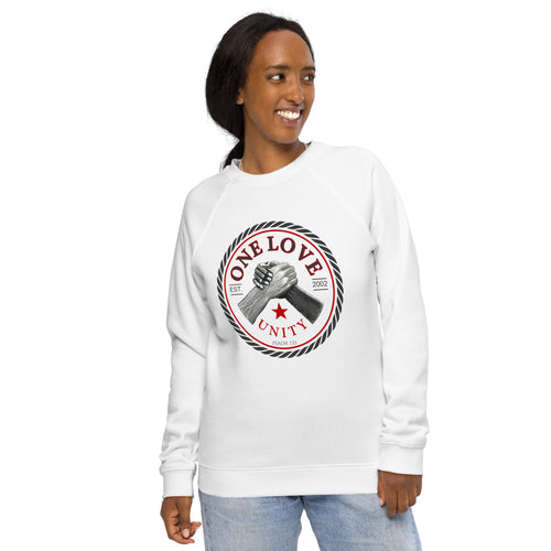 Unisex organic raglan sweatshirt