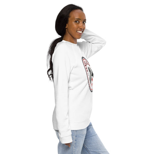 Unisex organic raglan sweatshirt